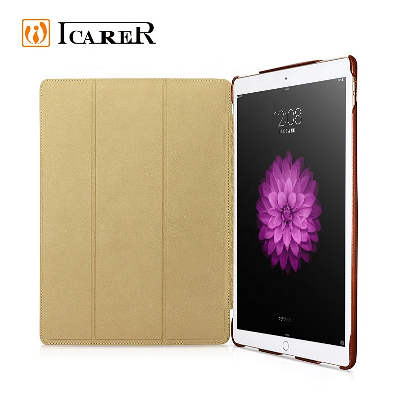 Wholesale Custom Vintage Genuine Leather Protective Case Cover for iPad Pro 12.9 inch 2017