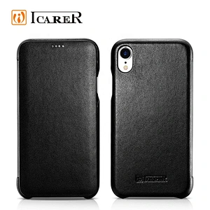 ICARER High Quality Real Leather Curved Edge Luxury Series Phone Case for iPhone XS Max