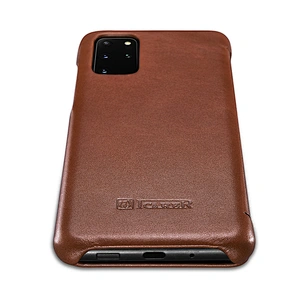 Genuine Leather Folio Case Shockproof Mobile Phone Cover for Samsung S20 Plus