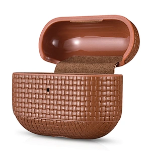2021 High Quality OEM Hot Sell Protective Earphone Brown Case Fashion Design Shockproof Protective Vintage Case for Air pod Pro