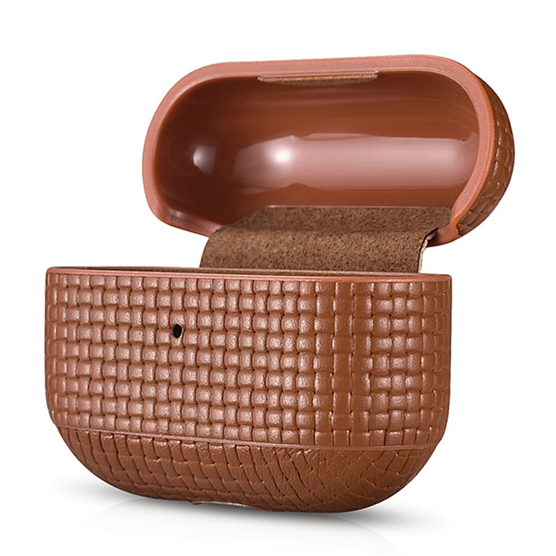 2021 High Quality OEM Hot Sell Protective Earphone Brown Case Fashion Design Shockproof Protective Vintage Case for Air pod Pro