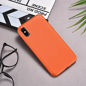 OEM Logo Color Custom Leather Phone Back Cover for iPhone X