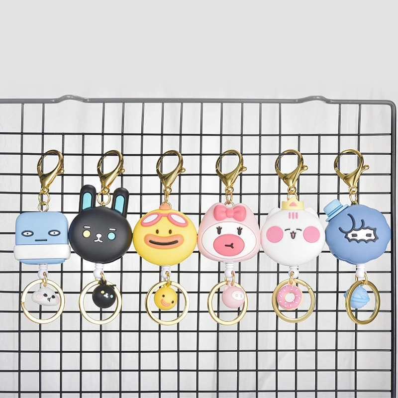 Cute mini girl's favorite gift pendant retractable keychain