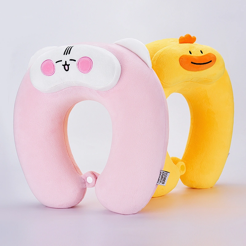100% Cotton Comfortable U Shape Travel Neck Pillow