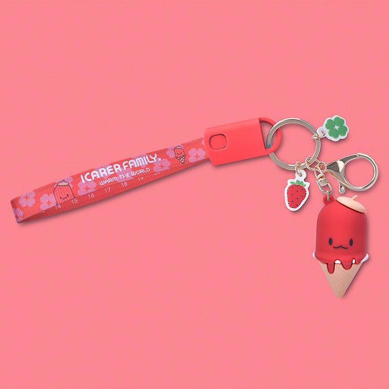 2021 ICARER Family New Arrived Cute Shape Design Keychain Plastic Key Chains