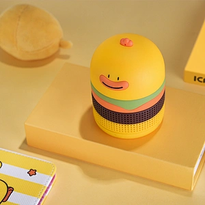 Big sound bass hamburger wireless speaker wireless portable  speaker with 1800mah rechargeable battery