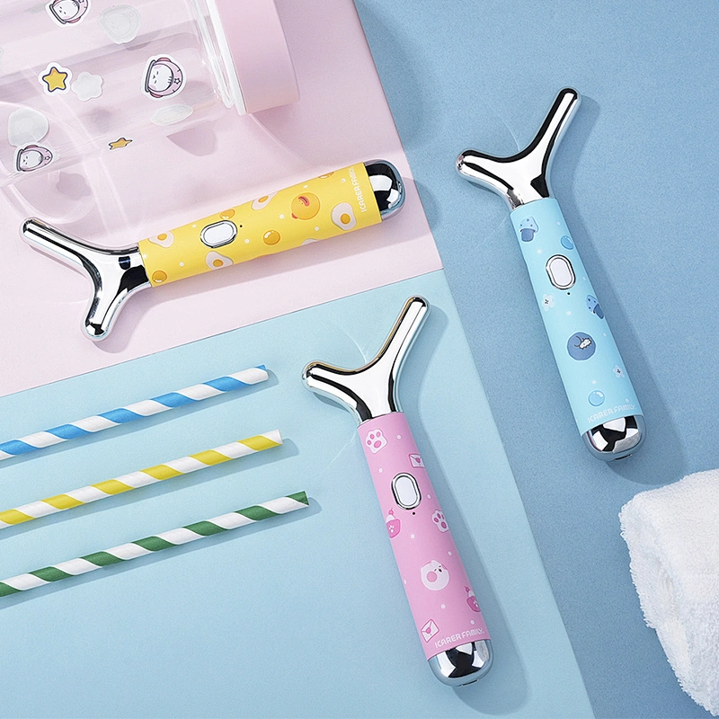 Y-Shape face massage portable beauty device with Roller For Anti Aging Face Beauty roller private label handle massager