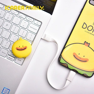 Phone cable wire cute cartoon cable protector mini usb cable for sale