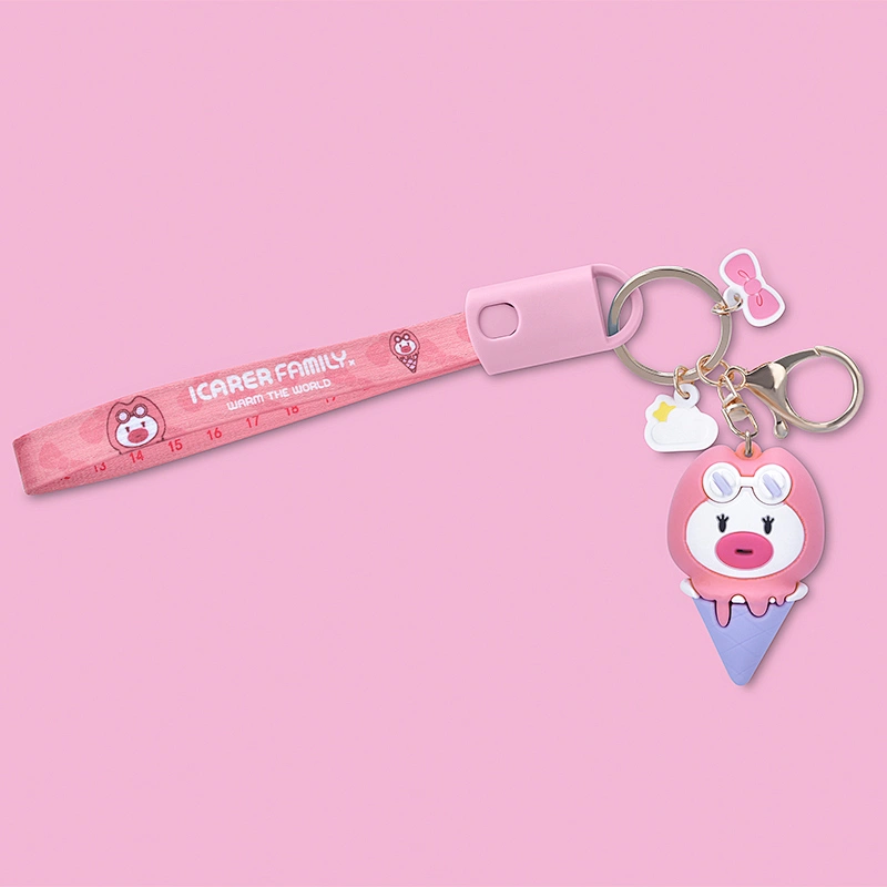 2021 ICARER Family New Arrived Cute Shape Design Keychain Plastic Key Chains