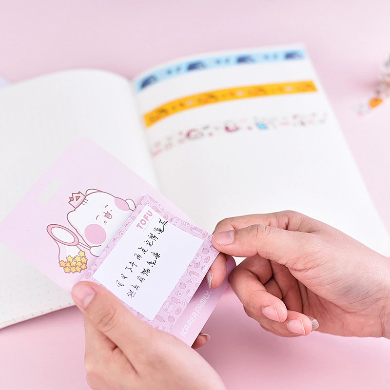 Strong Self-adhesive Paper Daily Work Sticky Notes Memo Pad with Pen Holder Post-it Notes