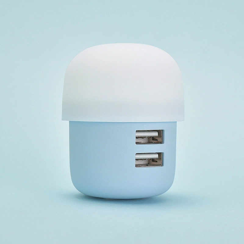 Led Light USB Plug Micro Multi Mobile Mushroom Phone USB Wall Charger