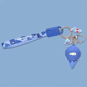 2021 ICARER Family New Arrived Cute Shape Design Keychain Plastic Key Chains