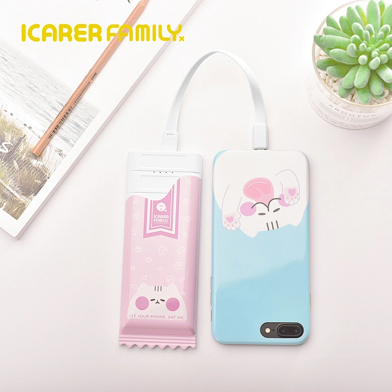 Fashion lovely chocolate design 10000mAh wireless charger power bank waterproof mobile phone power bank