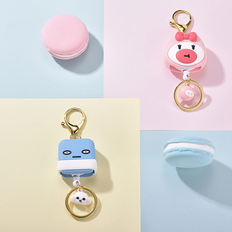 Cute mini girl's favorite gift pendant retractable keychain