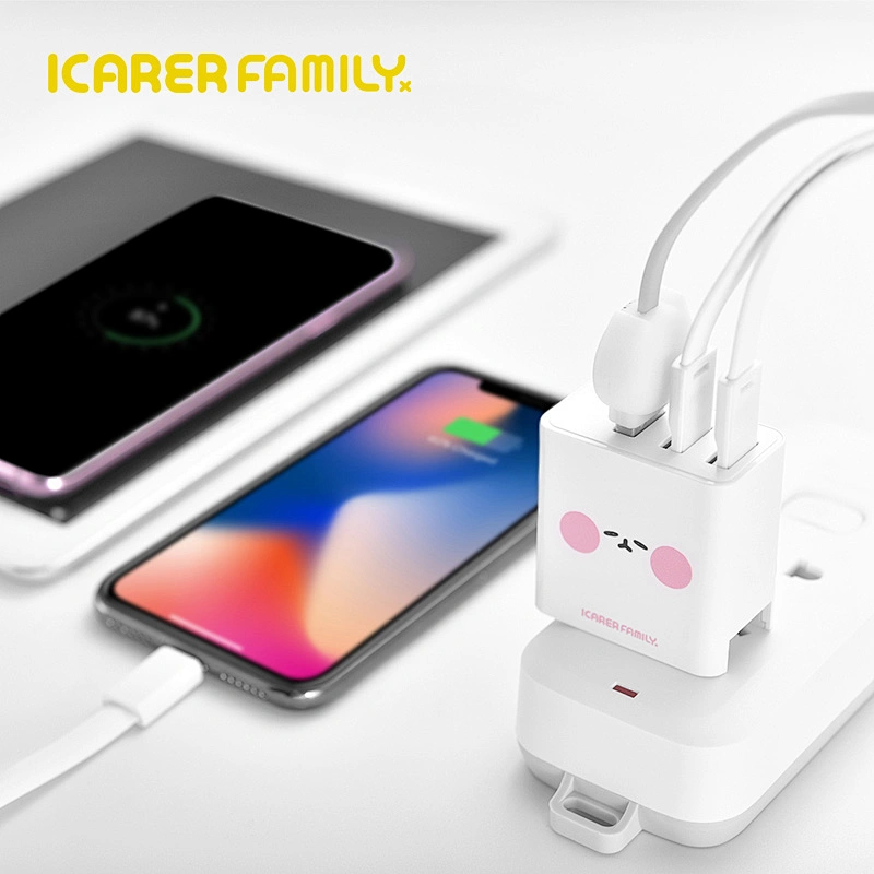 New Technology 3.0 Mobile Phone Universal Travel 3 Port USB Wall Charger With CE RoHS FCC Certifications