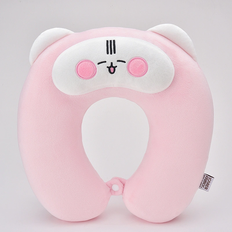 100% Cotton Comfortable U Shape Travel Neck Pillow