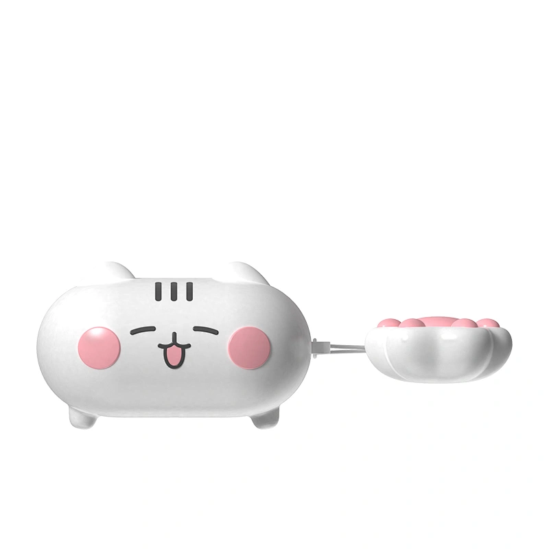 ICARER Wholesale New Cartoon Design Silicone Mini Shape of Cat for Airpods 2 Earphone Accessories for Airpods Case