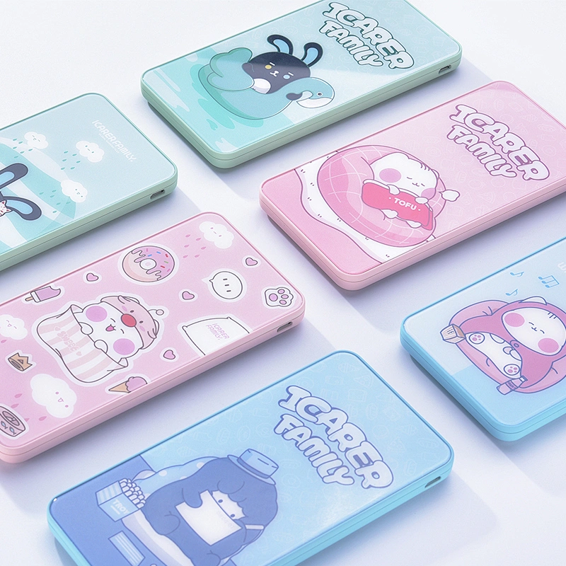 Mirror Glass Surface Portable 8000mAh Charging Power Bank