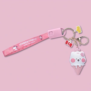 2021 ICARER Family New Arrived Cute Shape Design Keychain Plastic Key Chains