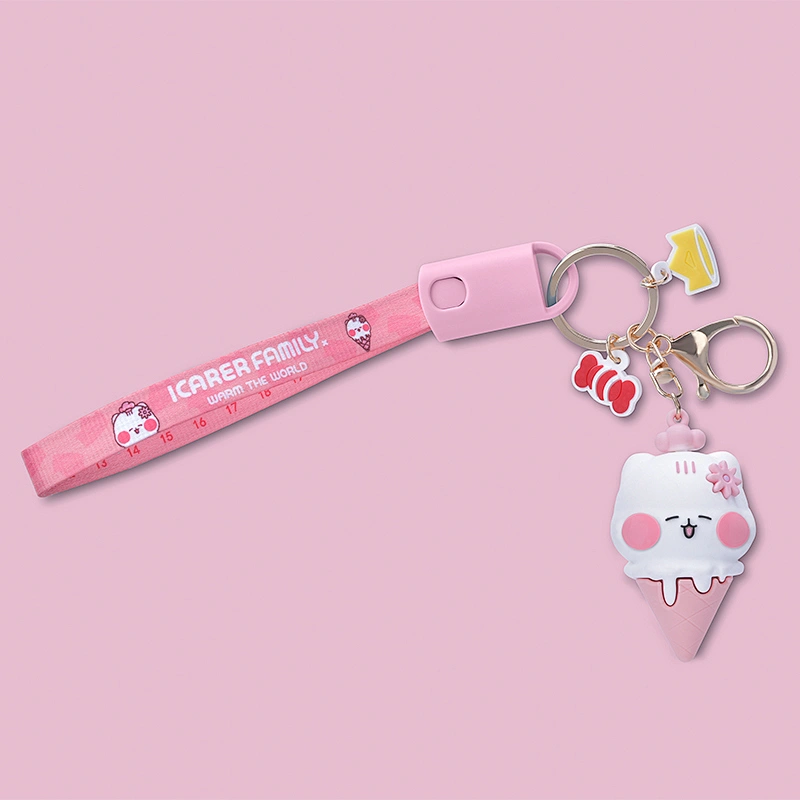 2021 ICARER Family New Arrived Cute Shape Design Keychain Plastic Key Chains