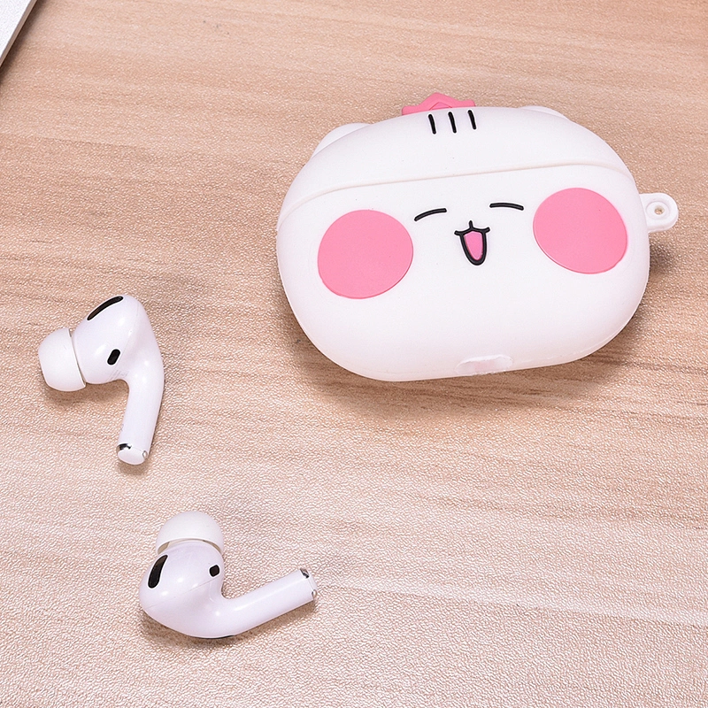 3D Earphone Case Soft Silicone Cat Cartoon Design Shape Cover for AirPods