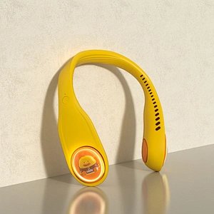 2021 Hand Free Sport USB Leafless Fans 3 Level Air Flow Hanging Necklace Small Fan Portable Mini Lazy Neck Fan