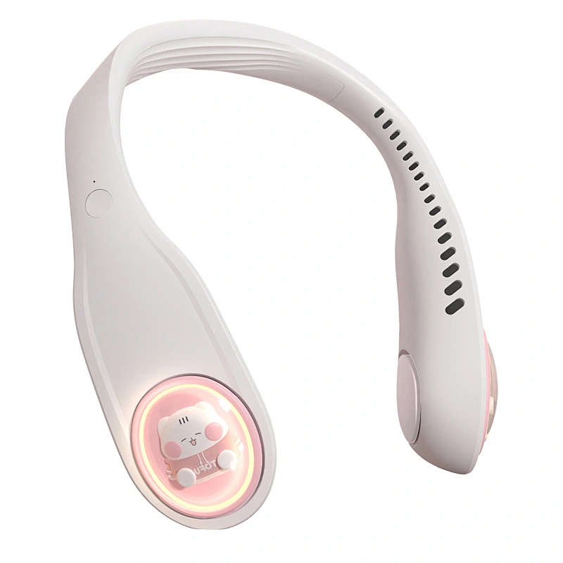 2021 Hand Free Sport USB Leafless Fans 3 Level Air Flow Hanging Necklace Small Fan Portable Mini Lazy Neck Fan
