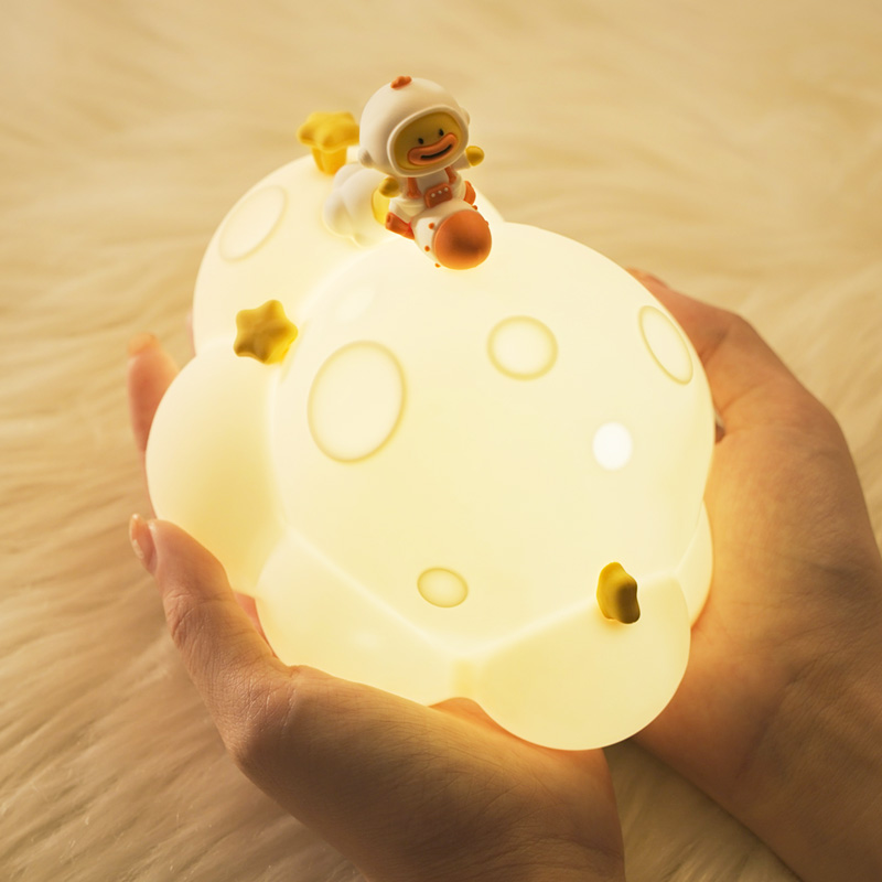 ICARER FAMILY Rechargeable LED Night Light Kids Modern Silicone Table Night for Kids Nights Gift Set