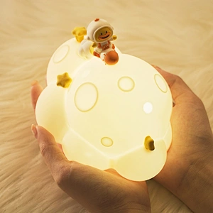 ICARER FAMILY Rechargeable LED Night Light Kids Modern Silicone Table Night for Kids Nights Gift Set
