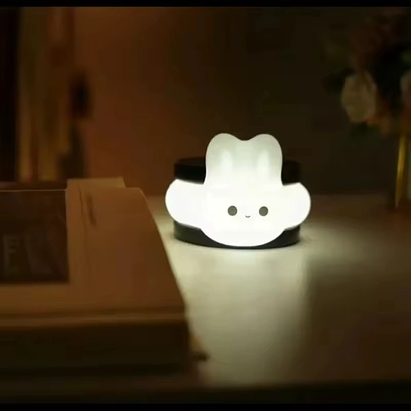 Oreo Biscuit Rabbit Pat Light Silicone Animals LED Night Light Lamp Mini USB Rechargeable Modern Touch Control for Baby Room