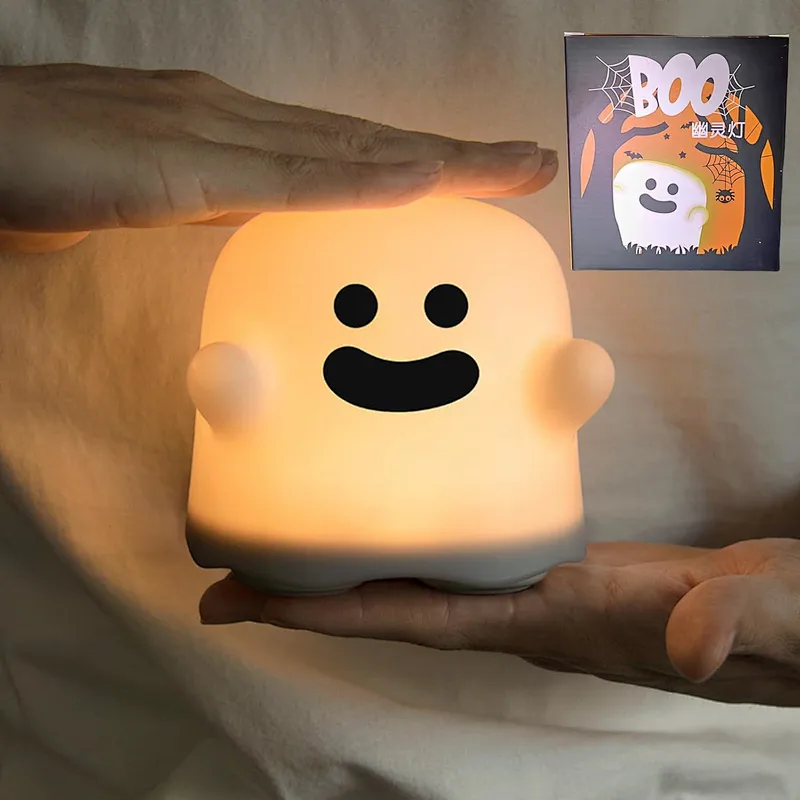 Touch Control Ghost Night Light Soft Glow and Durable Silicone Design Children Night Light