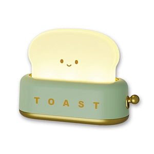 ICARER Popular Mini Toast Light Modern Rechargeable LED Lamp USB Power Supply Colorful Silicone Switch Touch Home Bedroom Use