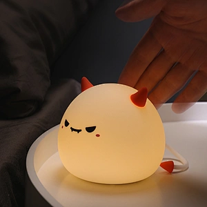 Cute Monster Pat Lamp a Playful Silicone Night Light for Children Touch Light
