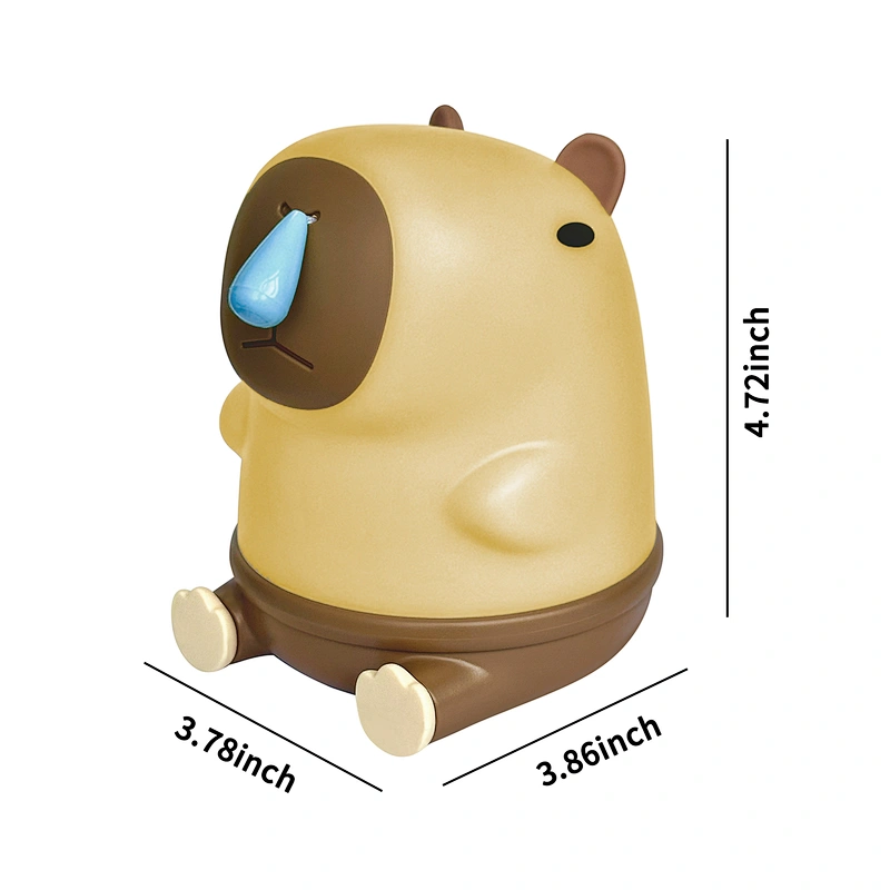 Capybara Night Light Snottybara Silicone Touch Lights Decor Portable Rechargeable Cute Animal Night Lamp for Kids