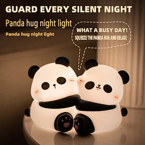Huggable Bear LED Lamp Light with Gentle Flickering Light for a Cozy Peaceful Ambience Touch Light