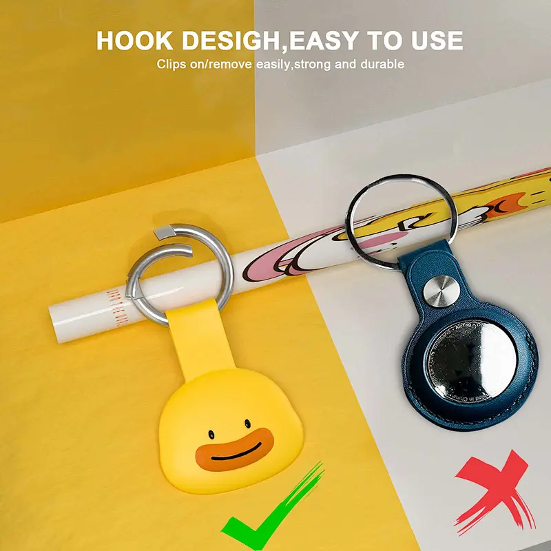 ICARE FAMILY for Air Tags  Protective case Factory  Keychain Silicone Case With Buckle for AirTag Case for Apple Tracker