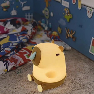 Cute Animal Capybara Custom USB Touch Rechargeable Led Table Lamp Home Decoration Led Silicone Night Lights for Kids