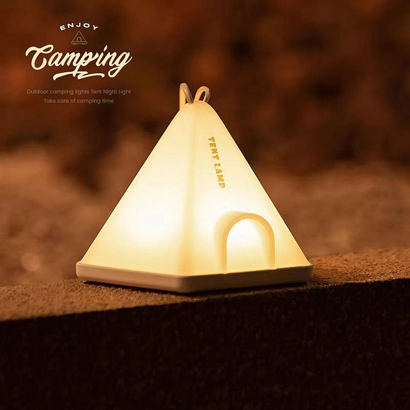 Tent Shape Camping Personalized Battery Powered Light Table Lamp Bed Room Unique Creative Night Light for Children