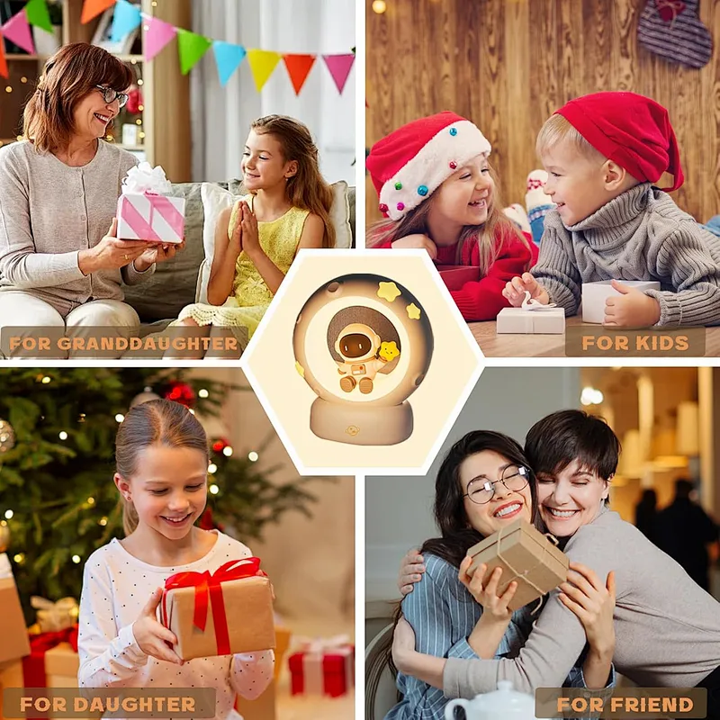 Touch Light Creative Star Moon Decorative Lamp Romantic Bedroom USB Rechargeable Night Light
