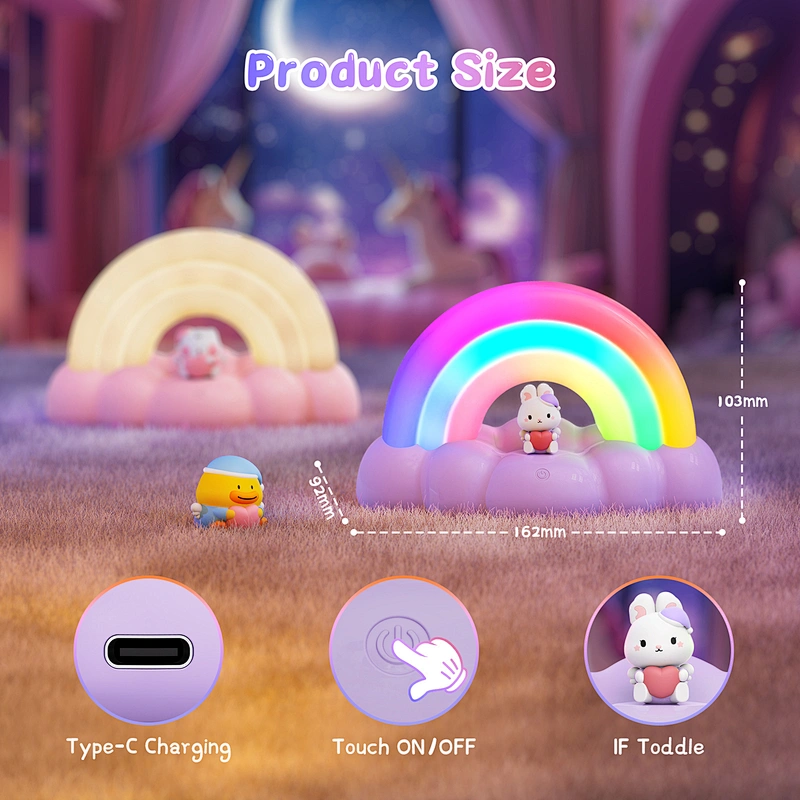 Children's Gift Lighting Colorful Bedroom Light Bedside Decoration Multil Color Mini USB Table Lamp for Kids