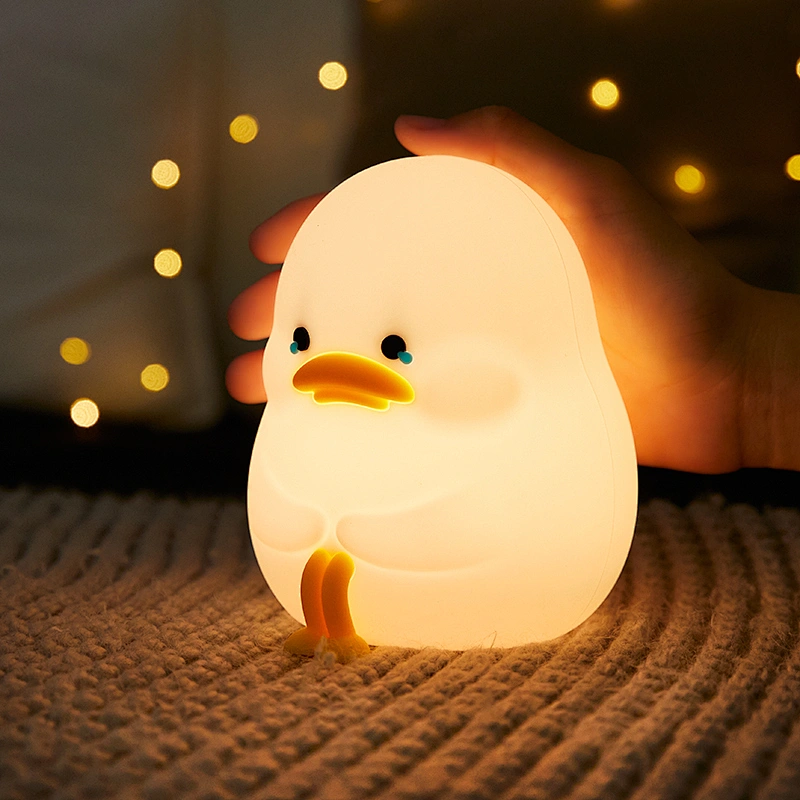 Voice Control Animal Duck Smart Night Light for Kids Baby Children USB Rechargeable Battery Bedroom Decor Light Lamps Decoration