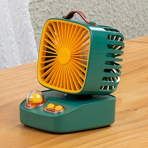ICARER FAMILY Mini Desk Fan Portable Fan for Outdoor Use Small Rechargeable Moving Head Desk Fan for Office USE