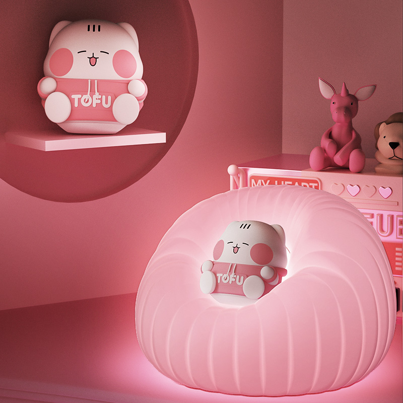 ICARER FAMILY Small Colorful Touch Sensor Animals LED Kids Baby Sleeping Night Light for Bedroom Desk