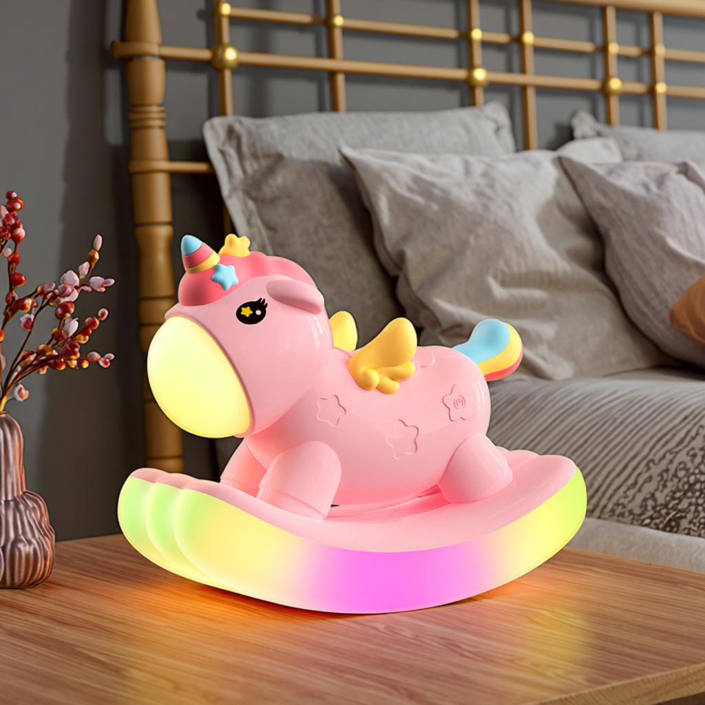 ICARER FAMILY Customize Lamp Home Room Decoration Children Night Light Rechargeable Cartoon Unicorn Baby Light for Bedroom