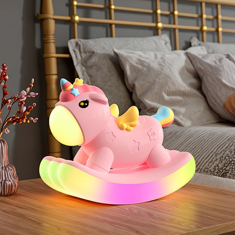 ICARER FAMILY Customize Lamp Home Room Decoration Children Night Light Rechargeable Cartoon Unicorn Baby Light for Bedroom