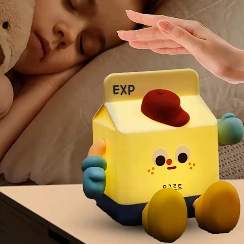 Manufacturer Wholesale Cartoon Milk Carton LED Dimmable Night Light Cheap USB Night Light Kids Night Light