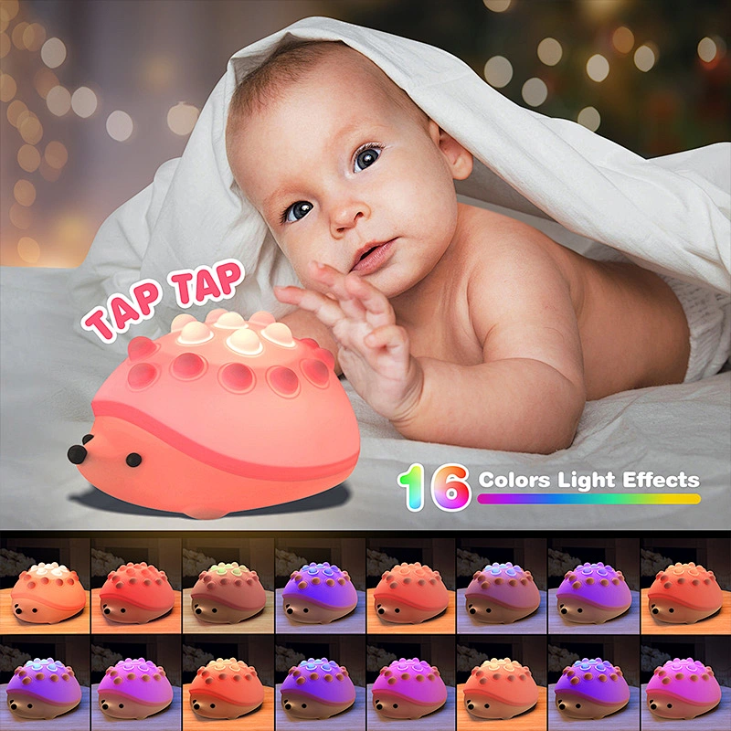Colorful Silicone Animal LED Night Light Kids Sensor Control Mini Rechargeable USB Touch Power Generation 5V Battery Bedroom Use