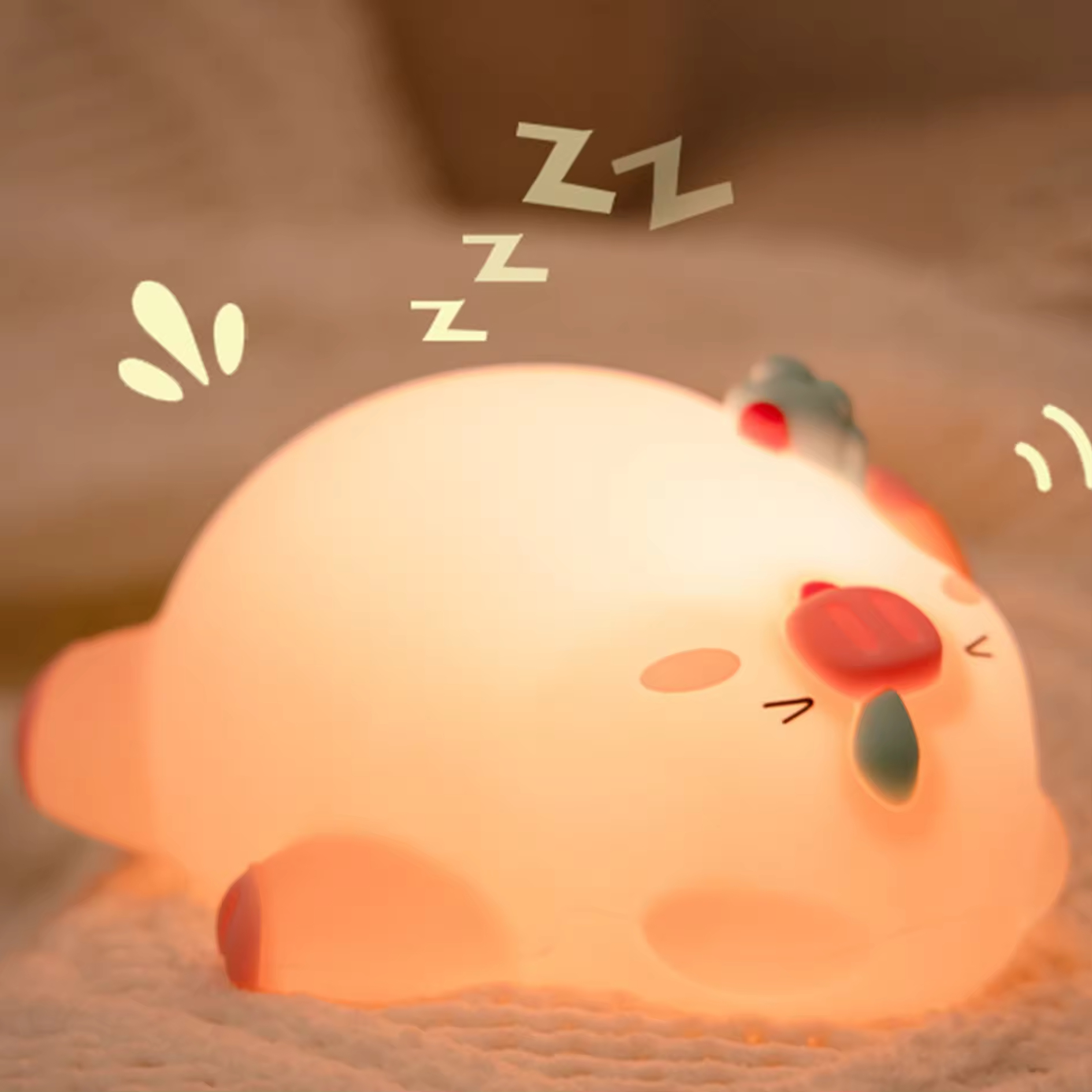 Silicone Night Light USB Rechargeable Battery Animal Design Bedside Table Lamp Baby Girls Sleep Living Room Warm Pig Light Home