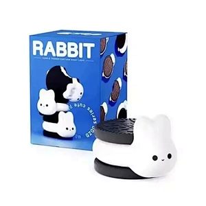 Adorable Rabbit Night Light Tap Control Silicone Lamp for Bedroom and Gift Children Night Light