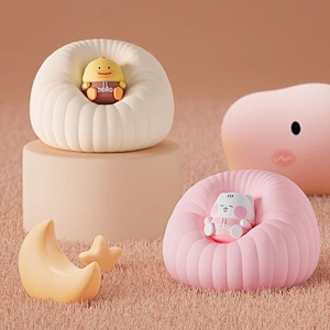 ICARER FAMILY Cartoon Gift Rechargeable Touch Sensor Bed Sleep Room Lamp Smart Led Night Lights for Kids Baby Room